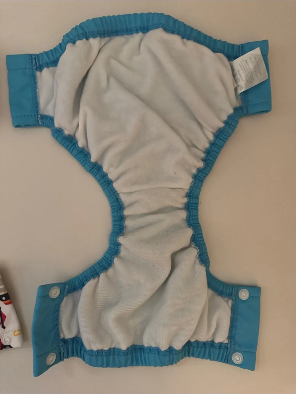 Charlie Banana Blue Solid & White Pirate Print Swim Diaper Set
